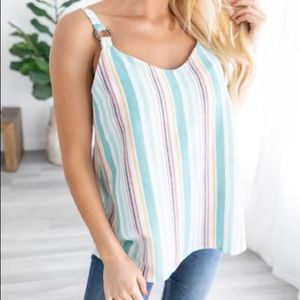 Stripe Linen Tank